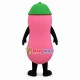 Huge Cartoon Jelly Bean In Green Hat Mascot Costume Huge Cartoon Jelly Bean In Green Hat Mascot Costume