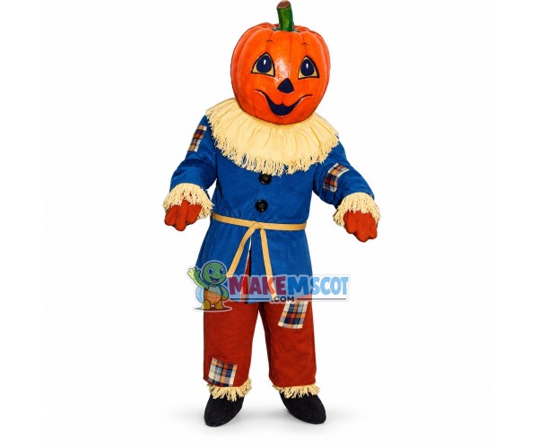 Scarecrow Pumpkin Head Mascot Costume Scarecrow Pumpkin Head Mascot Costume