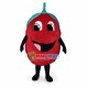 Deluxe Cartoon Red Raspberry Mascot Costume Deluxe Cartoon Red Raspberry Mascot Costume
