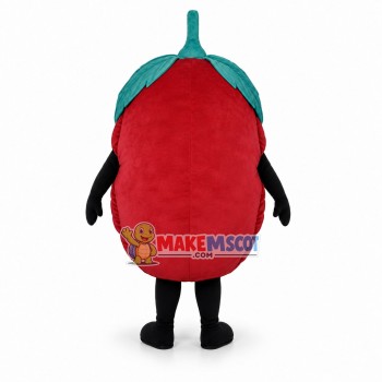 Deluxe Cartoon Red Raspberry Mascot Costume Deluxe Cartoon Red Raspberry Mascot Costume