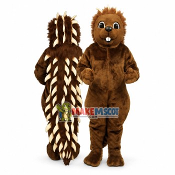 Brown Porcupine Mascot Costume Brown Porcupine Mascot Costume