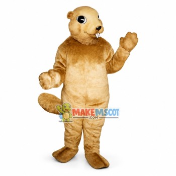 Khaki Squirrel With Teeth Mascot Costume	