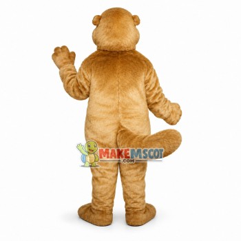 Khaki Squirrel With Teeth Mascot Costume Khaki Squirrel With Teeth Mascot Costume
