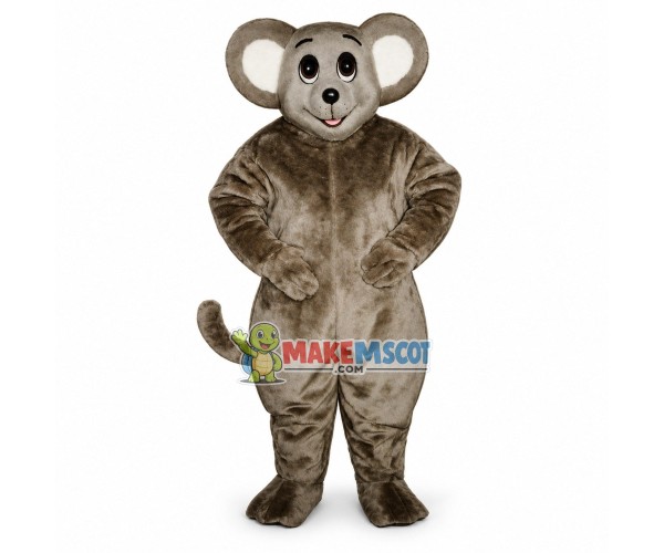 Well-behaved Gray Mouse Mascot Adult Costume Well-behaved Gray Mouse Mascot Adult Costume