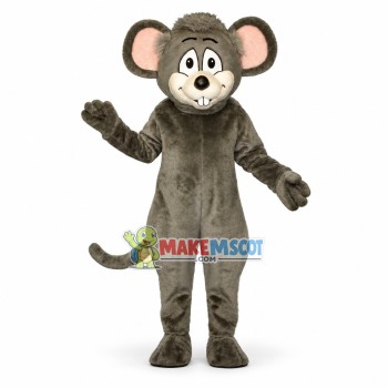 Funny Cartoon Grey Mouse Mascot Costume	