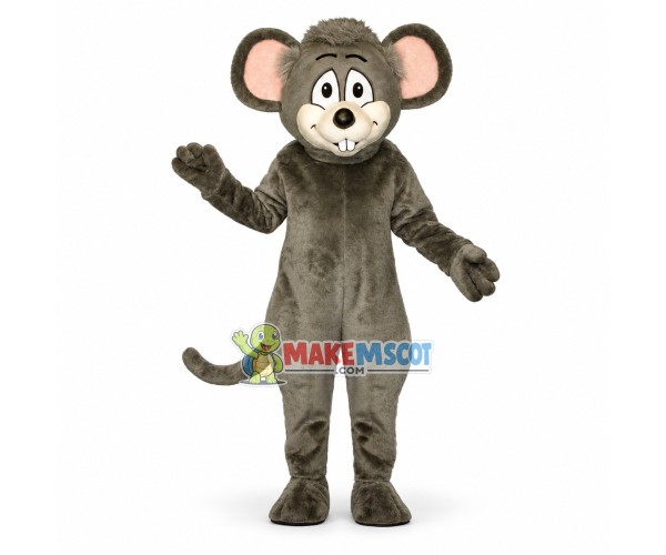 Funny Cartoon Grey Mouse Mascot Costume	