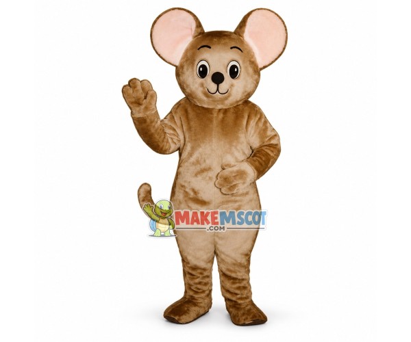 Friendly Gray Mouse Mascot Costume Friendly Gray Mouse Mascot Costume
