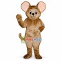 Friendly Gray Mouse Mascot Costume	