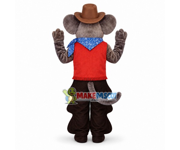 American Cowboy Rat Mascot Costume American Cowboy Rat Mascot Costume