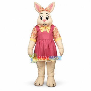 Pretty White Bunny Girl Mascot Costume Suit Fancy Dress Pretty White Bunny Girl Mascot Costume Suit Fancy Dress