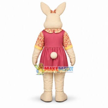 Pretty White Bunny Girl Mascot Costume Suit Fancy Dress Pretty White Bunny Girl Mascot Costume Suit Fancy Dress