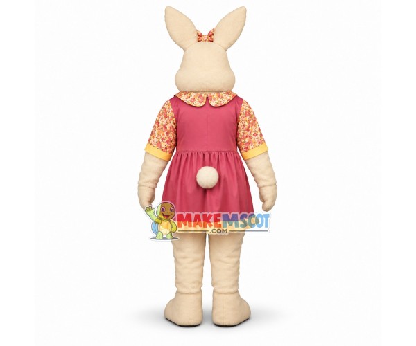 Pretty White Bunny Girl Mascot Costume Suit Fancy Dress Pretty White Bunny Girl Mascot Costume Suit Fancy Dress
