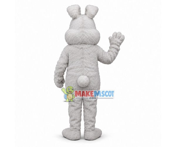 Adult Plush Gray Bunny Mascot Costume Adult Plush Gray Bunny Mascot Costume