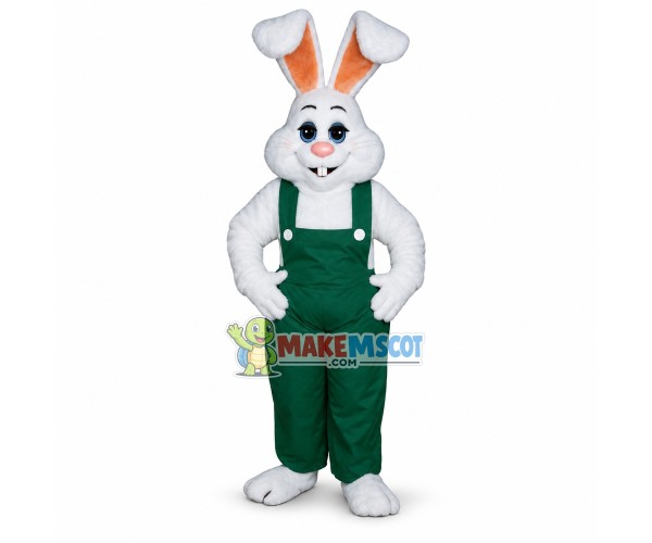 Optimistic White Bunny Mascot Costume Fancy Dress Optimistic White Bunny Mascot Costume Fancy Dress