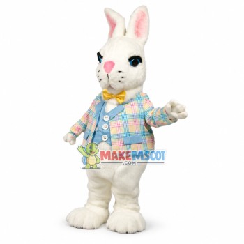 Mr. White Rabbit Mascot Costume Suit Fancy Dress