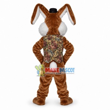 Optimistic Easter Bunny Mascot Costume Optimistic Easter Bunny Mascot Costume
