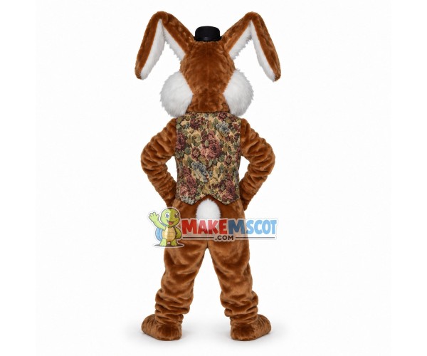 Optimistic Easter Bunny Mascot Costume Optimistic Easter Bunny Mascot Costume