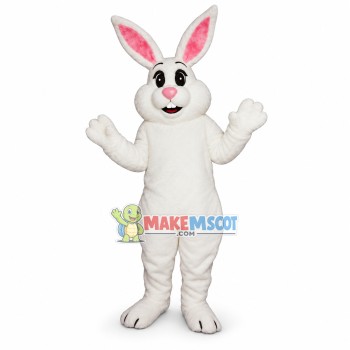 Lively White Bunny Mascot Costume Lively White Bunny Mascot Costume