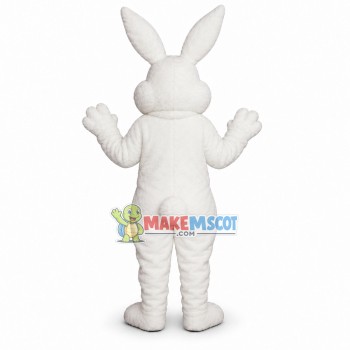Lively White Bunny Mascot Costume Lively White Bunny Mascot Costume