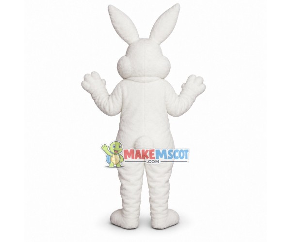 Lively White Bunny Mascot Costume Lively White Bunny Mascot Costume