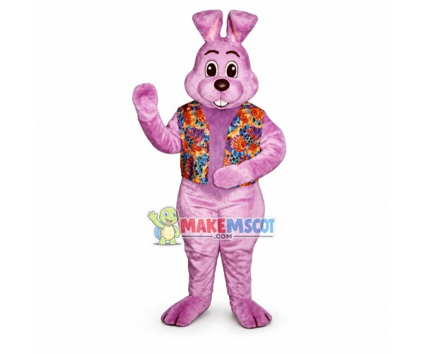 Purple Easter Bunny Mascot Costume