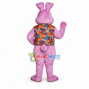 Purple Easter Bunny Mascot Costume