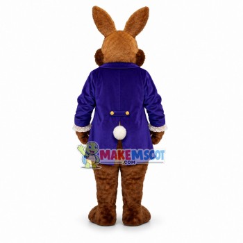 Brown Easter Fancy Bunny Mascot Costume Brown Easter Fancy Bunny Mascot Costume