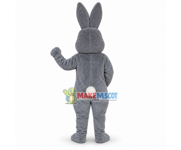 Silly Grey Rabbit Mascot Costume Silly Grey Rabbit Mascot Costume