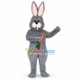 Silly Grey Rabbit Mascot Costume 