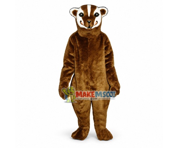 Optimistic Badger Mascot Costume Optimistic Badger Mascot Costume