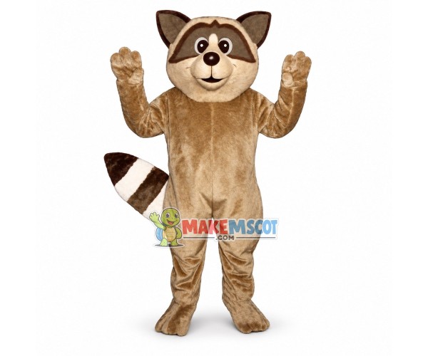 Beige Raccoon Mascot Costume Beige Raccoon Mascot Costume