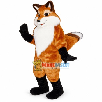 Lovable Fox Long Fur Mascot Costume Lovable Fox Long Fur Mascot Costume