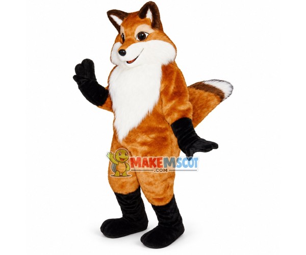 Lovable Fox Long Fur Mascot Costume 