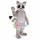 Friendly Grey Raccoon Mascot Costume