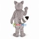 Friendly Grey Raccoon Mascot Costume