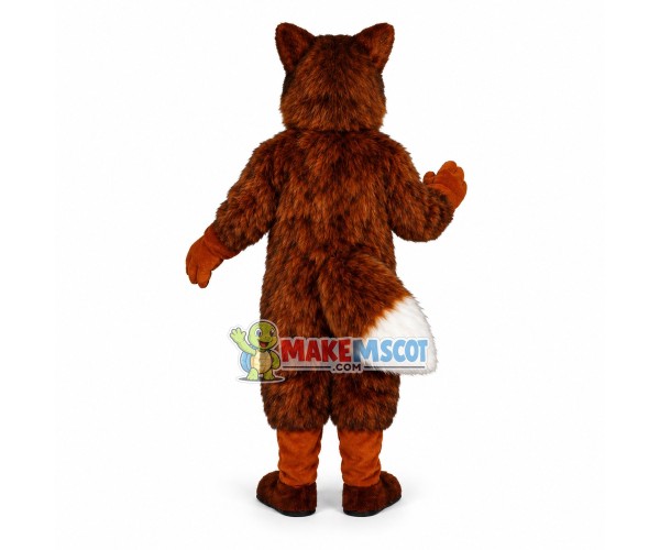 Red Fox Long Fur Mascot Costume Red Fox Long Fur Mascot Costume