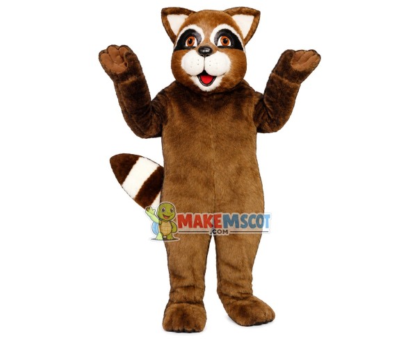 Happy Brown Raccoon Mascot Costume For Adult 