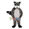Surprised Gray Raccoon Mascot Costume For Adult 