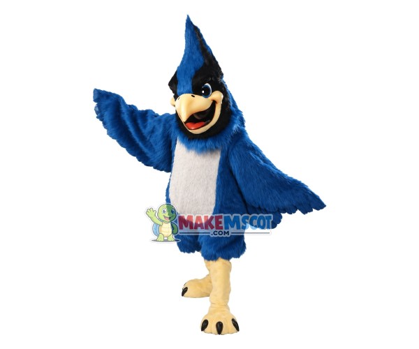 Running Blue Jay Mascot Costume Running Blue Jay Mascot Costume