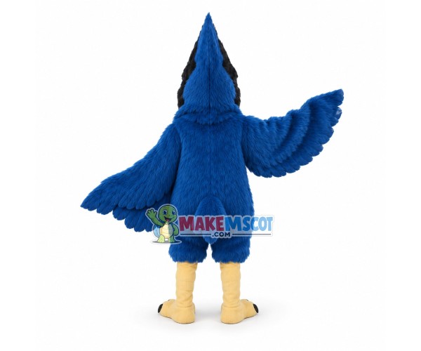 Running Blue Jay Mascot Costume Running Blue Jay Mascot Costume