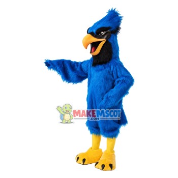 Screaming Blue Jay Long Fur Mascot Costume 