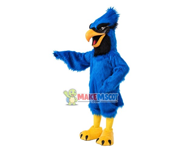 Screaming Blue Jay Long Fur Mascot Costume Screaming Blue Jay Long Fur Mascot Costume