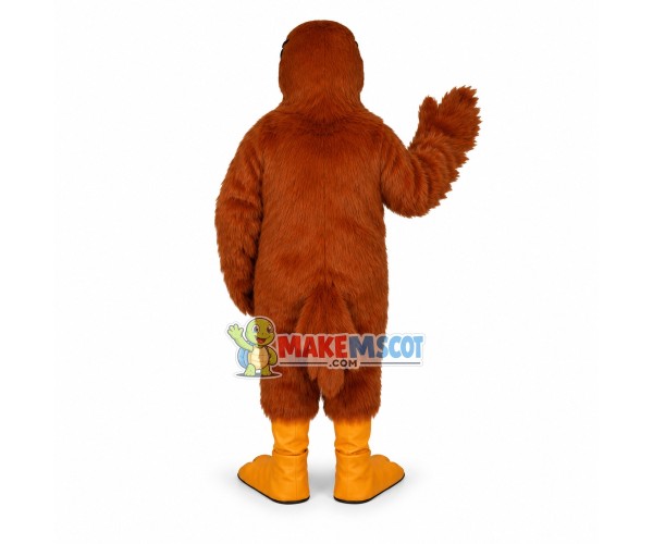 Brown Hawk Mascot Costume 