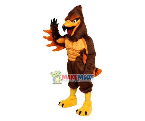Power Long Crested Eagle Mascot Costume Power Long Crested Eagle Mascot Costume