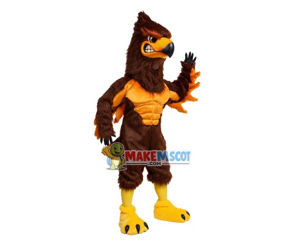 Power Fierce Long Crested Eagle Mascot Costume Power Fierce Long Crested Eagle Mascot Costume