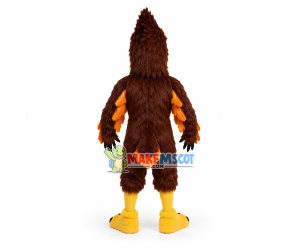 Power Fierce Long Crested Eagle Mascot Costume Power Fierce Long Crested Eagle Mascot Costume