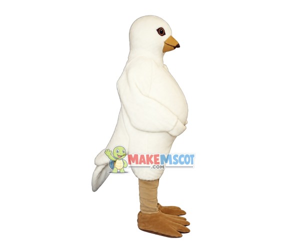 White Pigeon Mascot Costume White Pigeon Mascot Costume