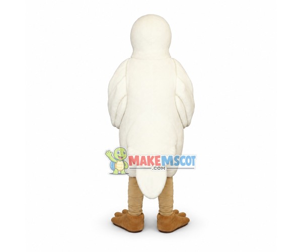 White Pigeon Mascot Costume White Pigeon Mascot Costume
