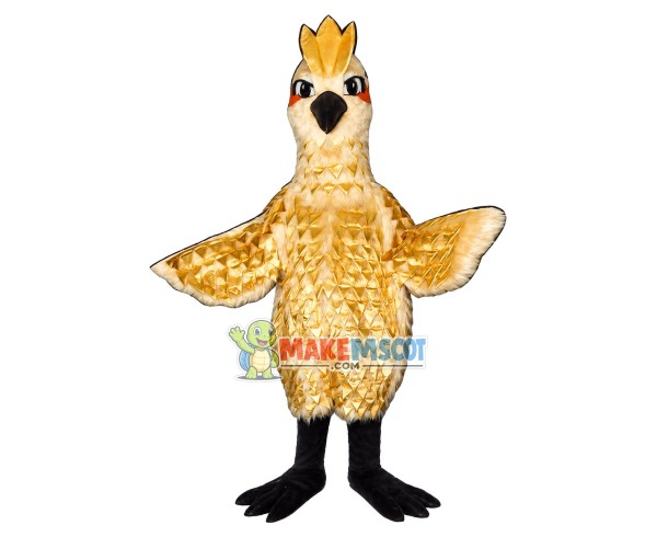 Golden Phoenix Mascot Costume