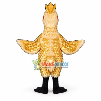 Golden Phoenix Mascot Costume Golden Phoenix Mascot Costume